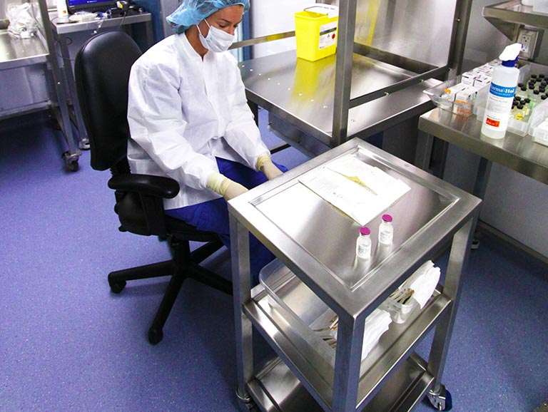 Stainless steel bin cart