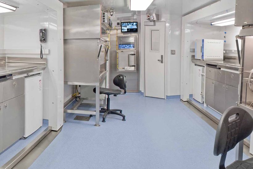 Mobile BSL-3 Interior Environmental Specimen Testing in Mobile BSL-3 Interior