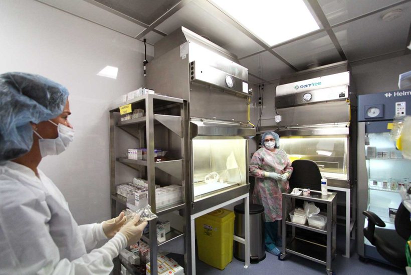 Mobile USP 797 800 cleanroom with biosafety cabinets Mobile USP 797 800 cleanroom with biosafety cabinets