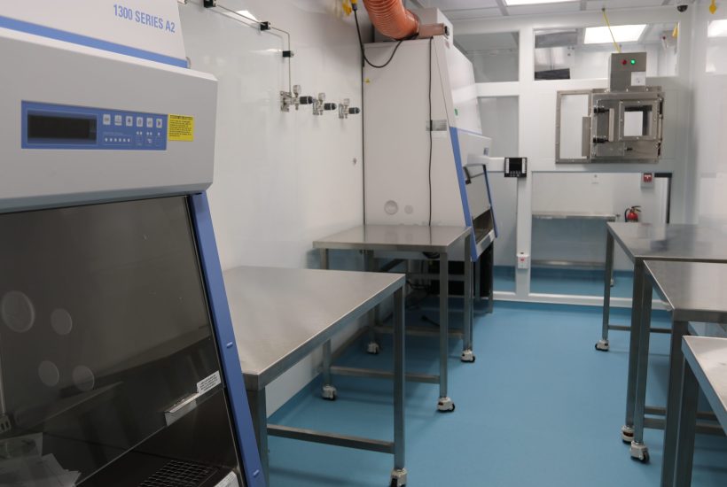 Integrated equipment into cGMP Cleanroom space. Integrated equipment into cGMP Cleanroom space.
